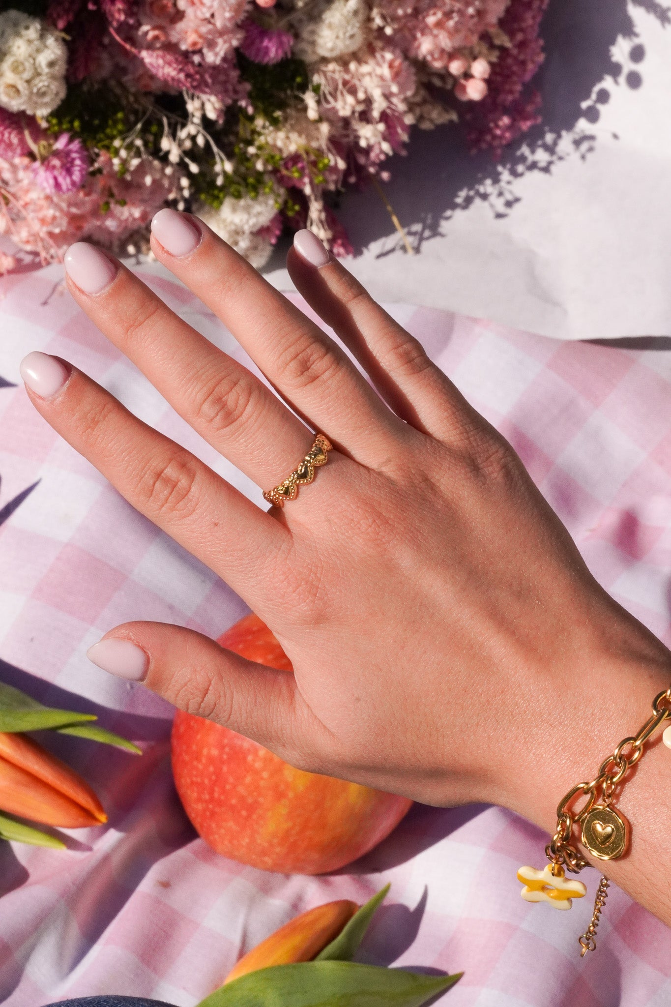 Bague Eva dorée - Handly atelier