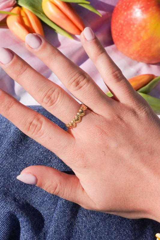 Bague Eva dorée - Handly atelier