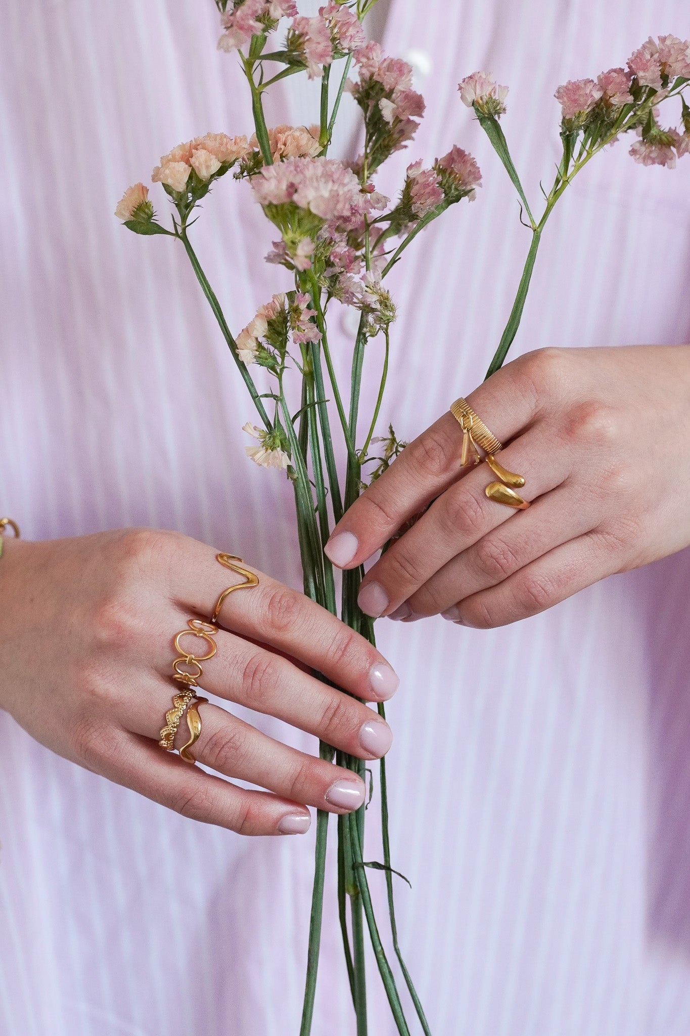 Bague Eva dorée - Handly atelier
