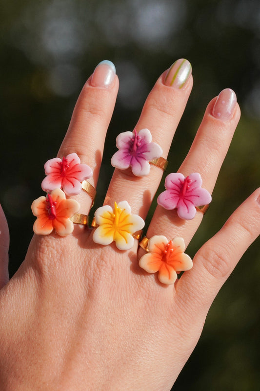 Bague Hibiscus - Handly atelier