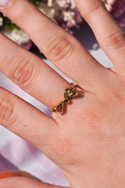 Bague noeud doré - Handly atelier