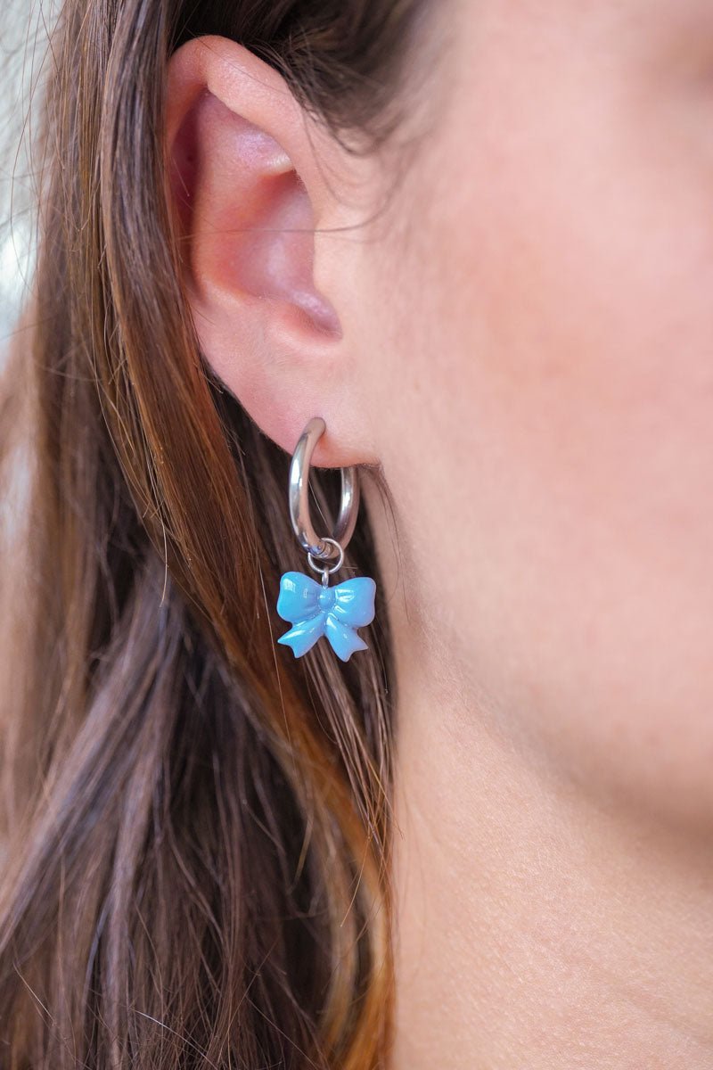 Boucles d’oreilles argent Livia - charms interchangeables - Handly atelier