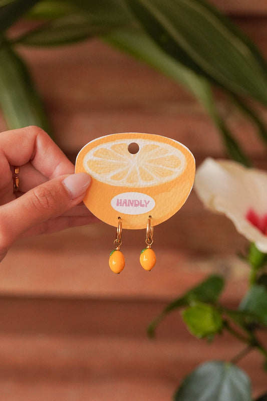 Boucles d'oreilles Citron - Handly atelier