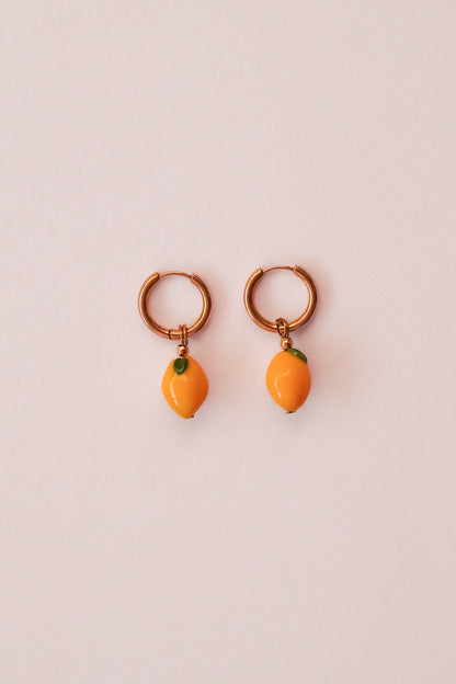 Boucles d'oreilles Citron - Handly atelier