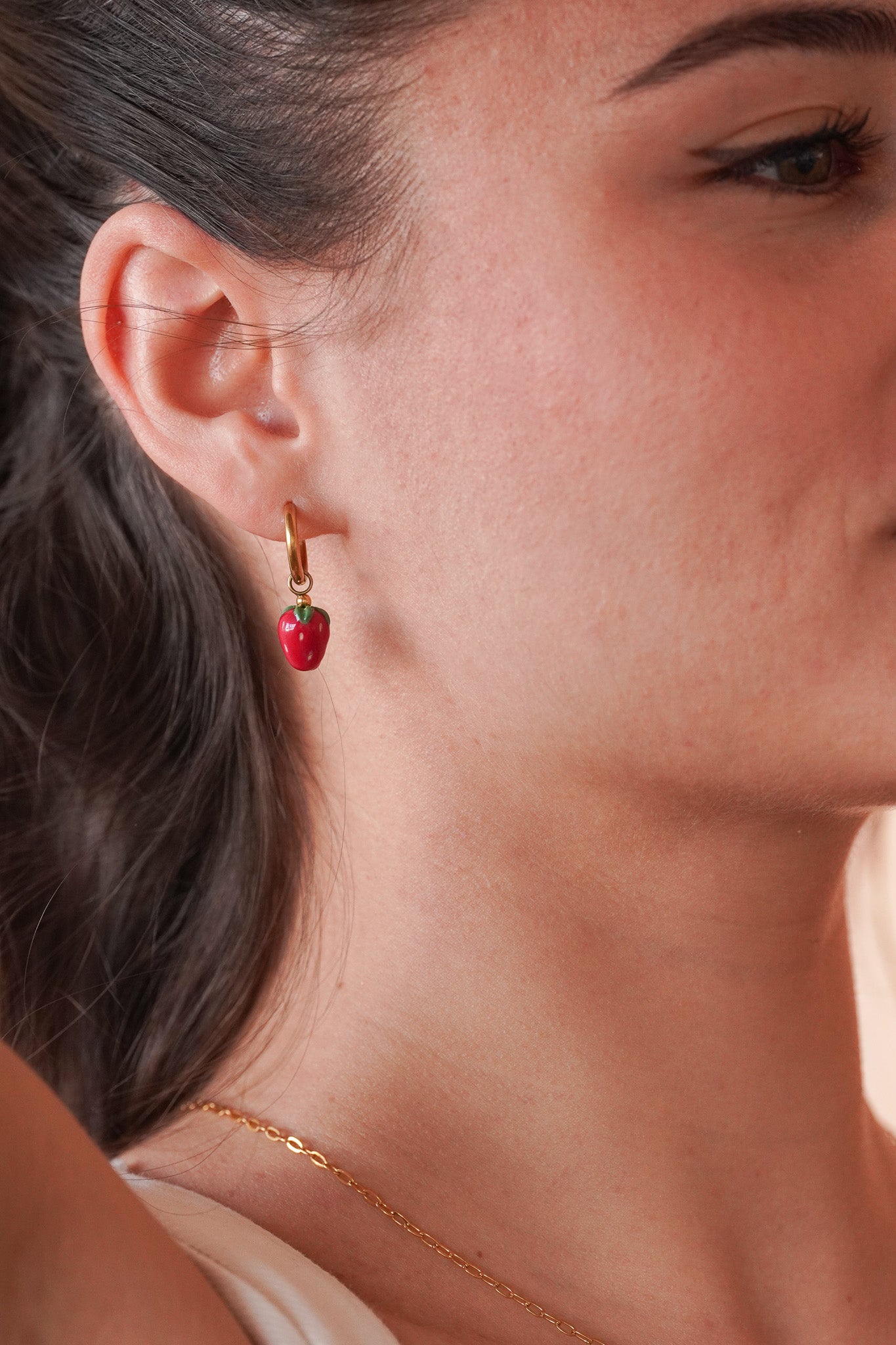 Boucles d'oreilles fraises - Handly atelier