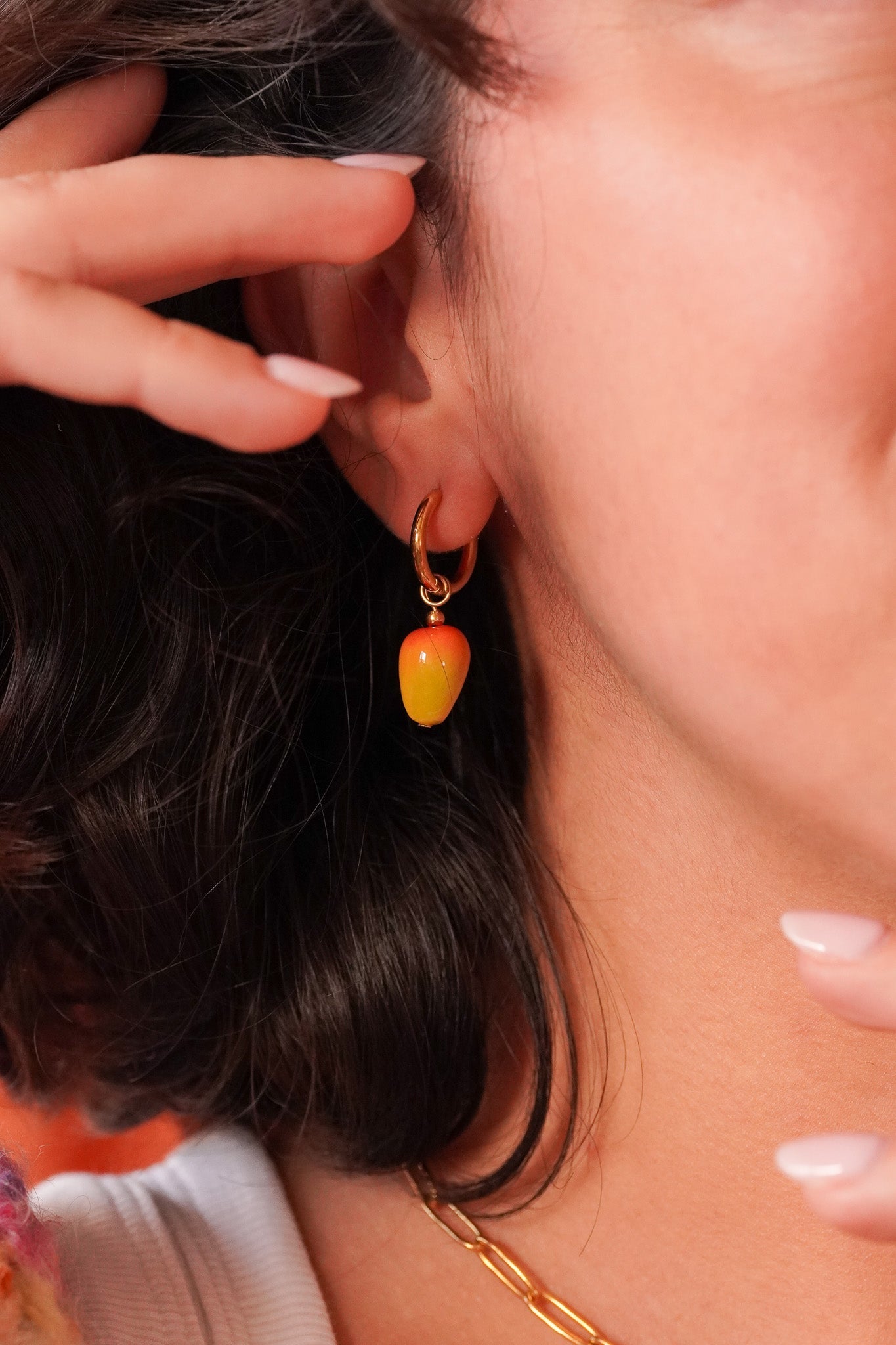 Boucles d'oreilles Mangue - Handly atelier