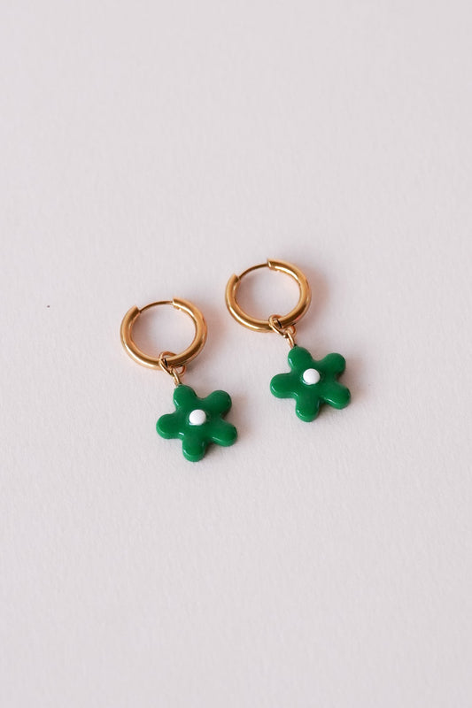 Boucles d'oreilles mini fleurs - charms personnalisables - Handly atelier