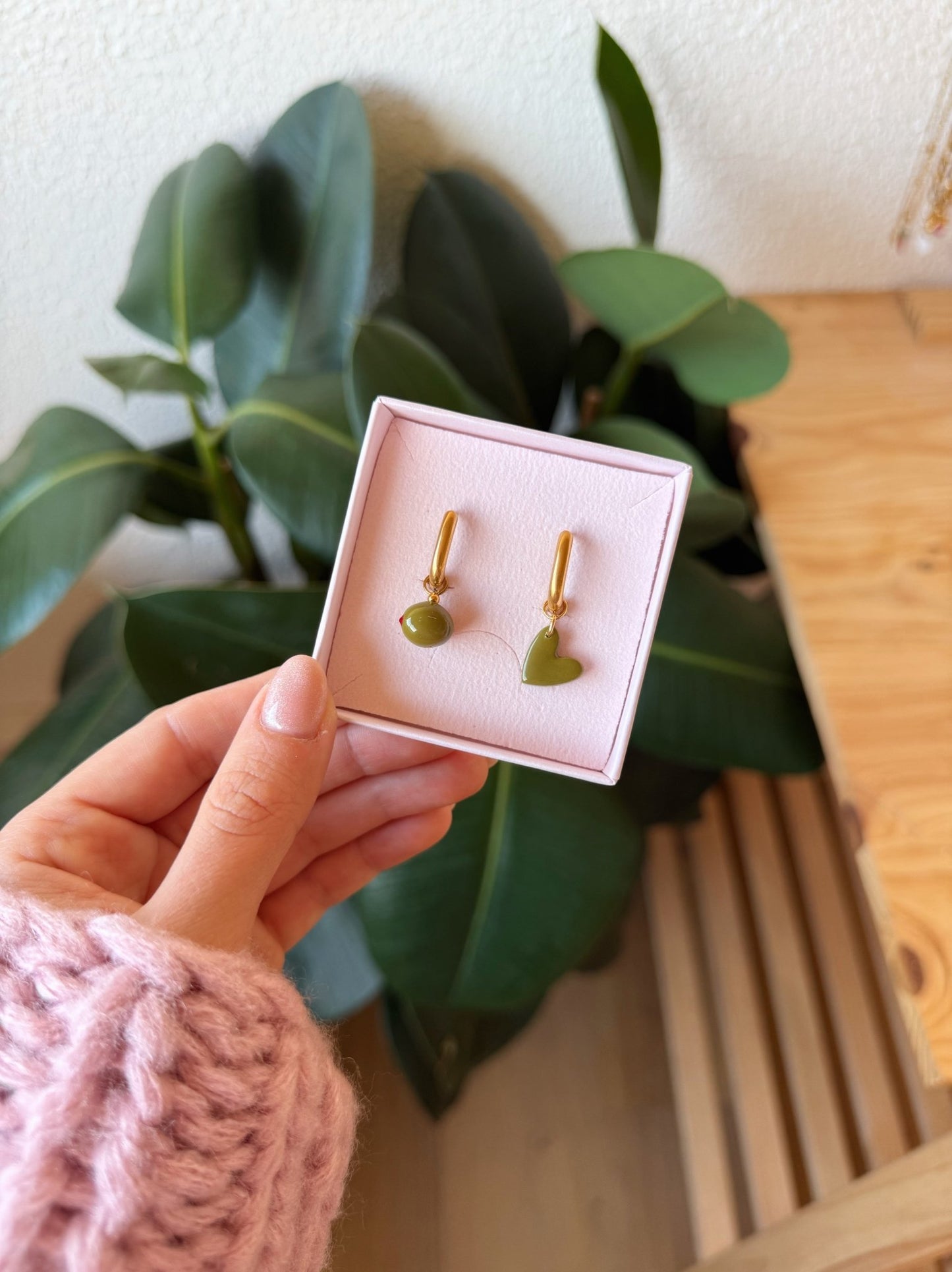 Boucles d'oreilles olive lover - Handly atelier