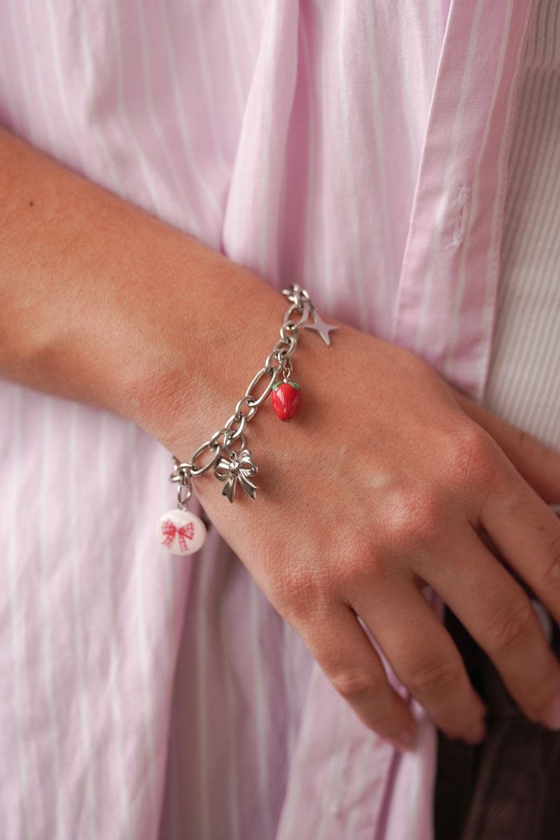 Bracelet argent Orthense - charms personnalisables - Handly atelier