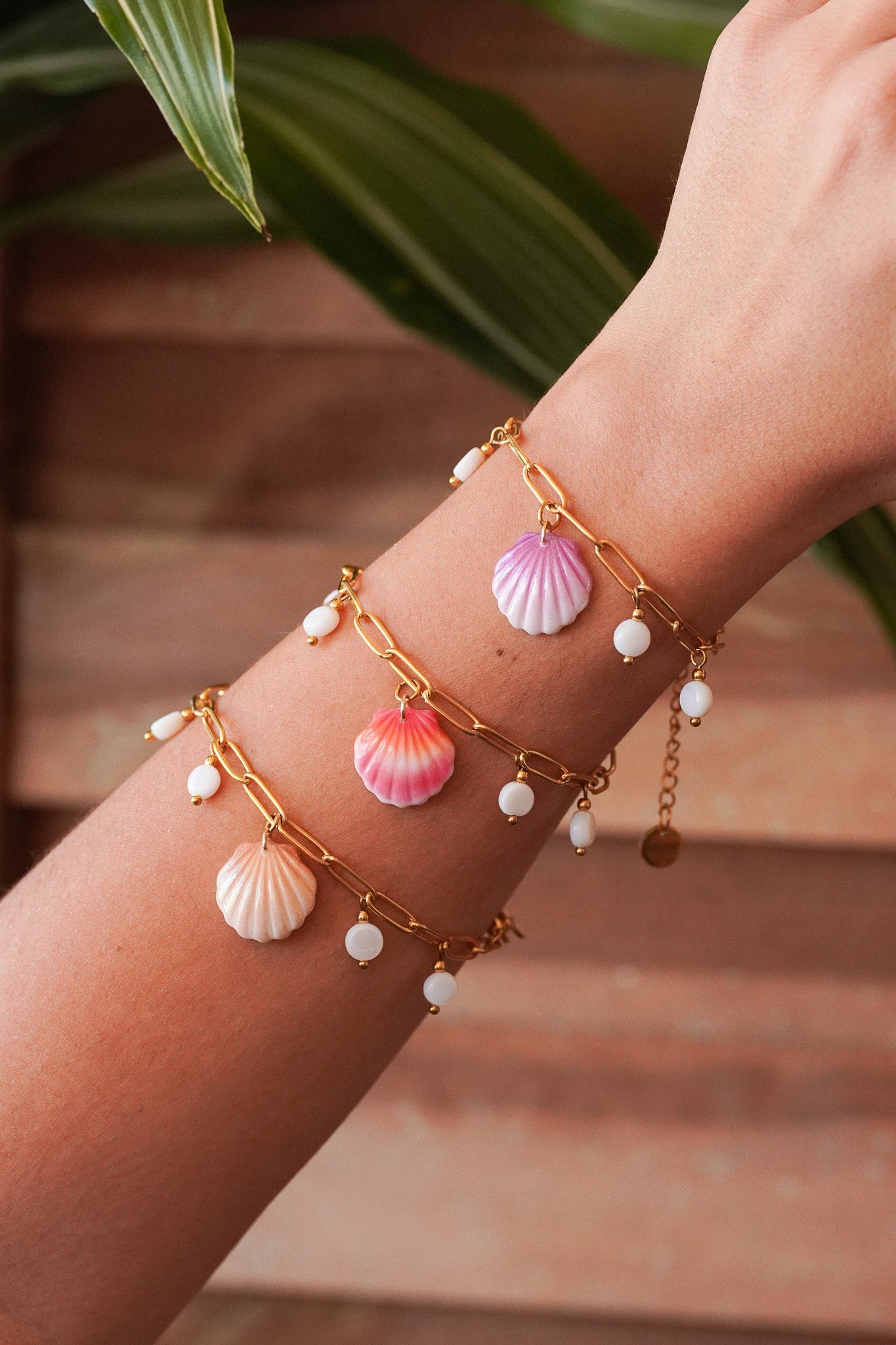 Bracelet coquillage - charms personnalisables - Handly atelier
