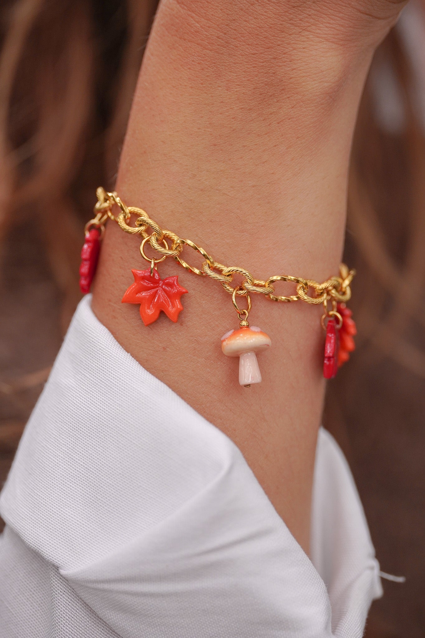 Bracelet doré Sofia - charms personnalisables - Handly atelier