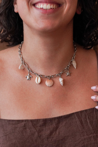 Collier argenté Esther - charms personnalisables - Handly atelier
