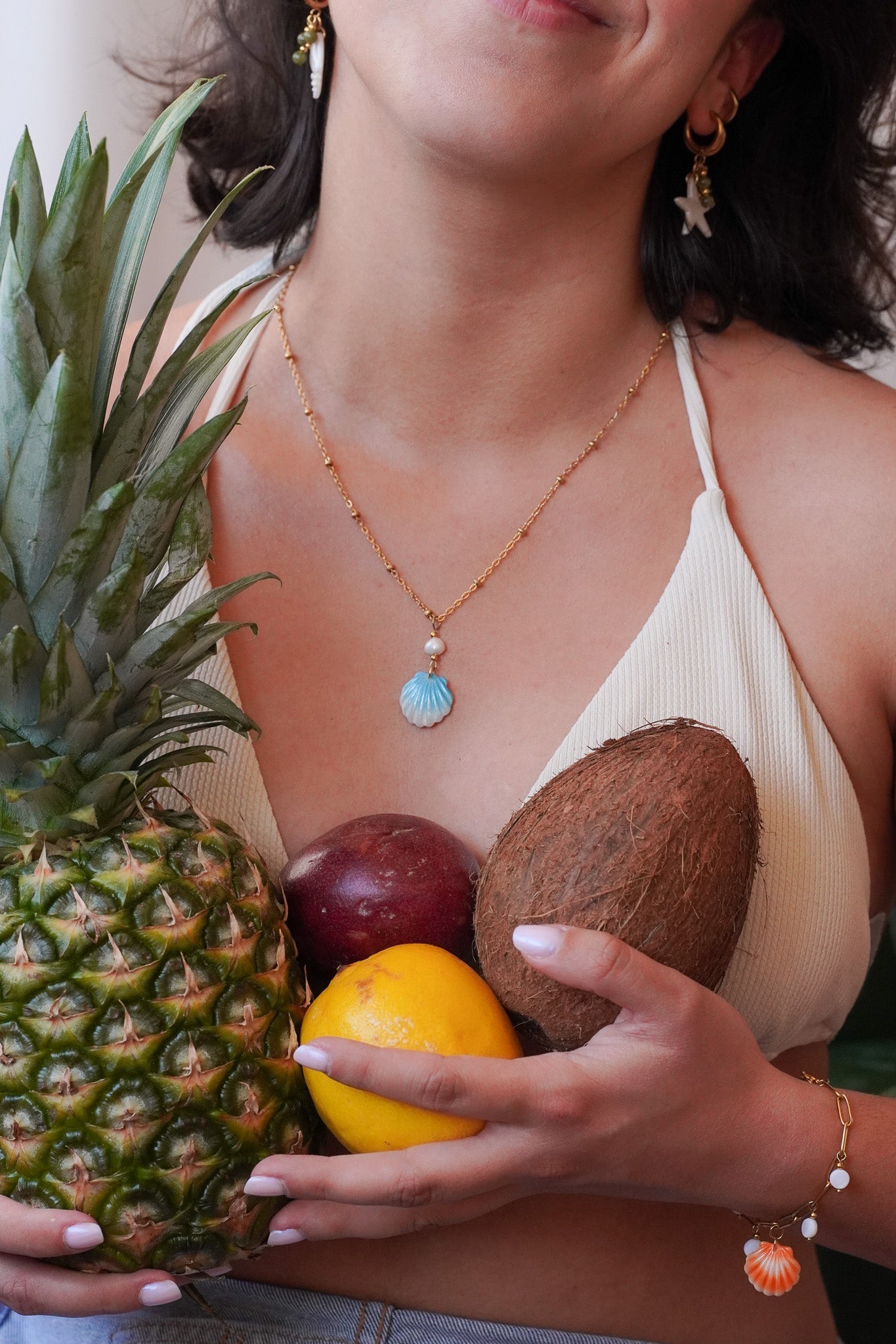 Collier coquillage - charms personnalisables - Handly atelier