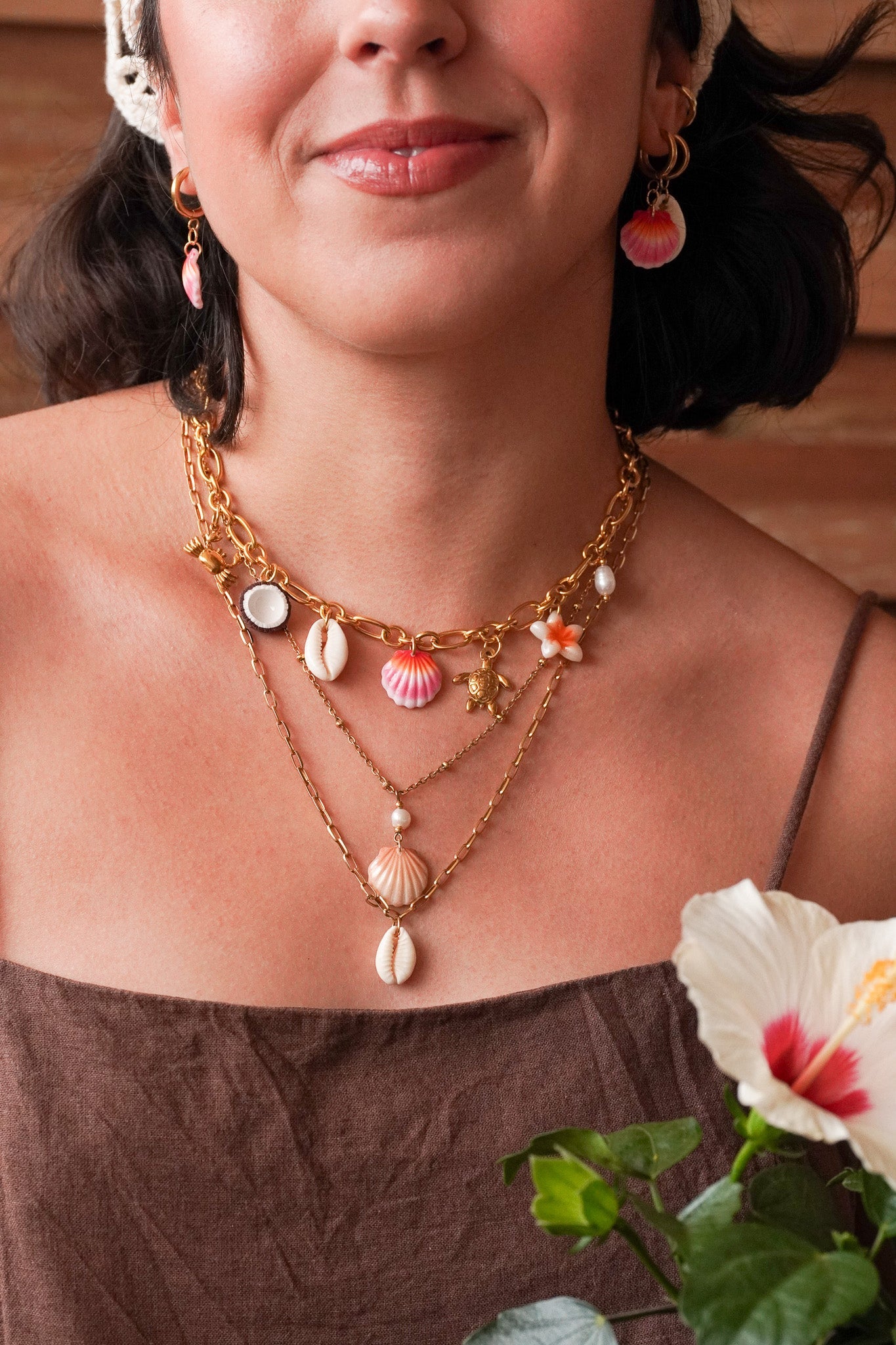 Collier coquillage - charms personnalisables - Handly atelier