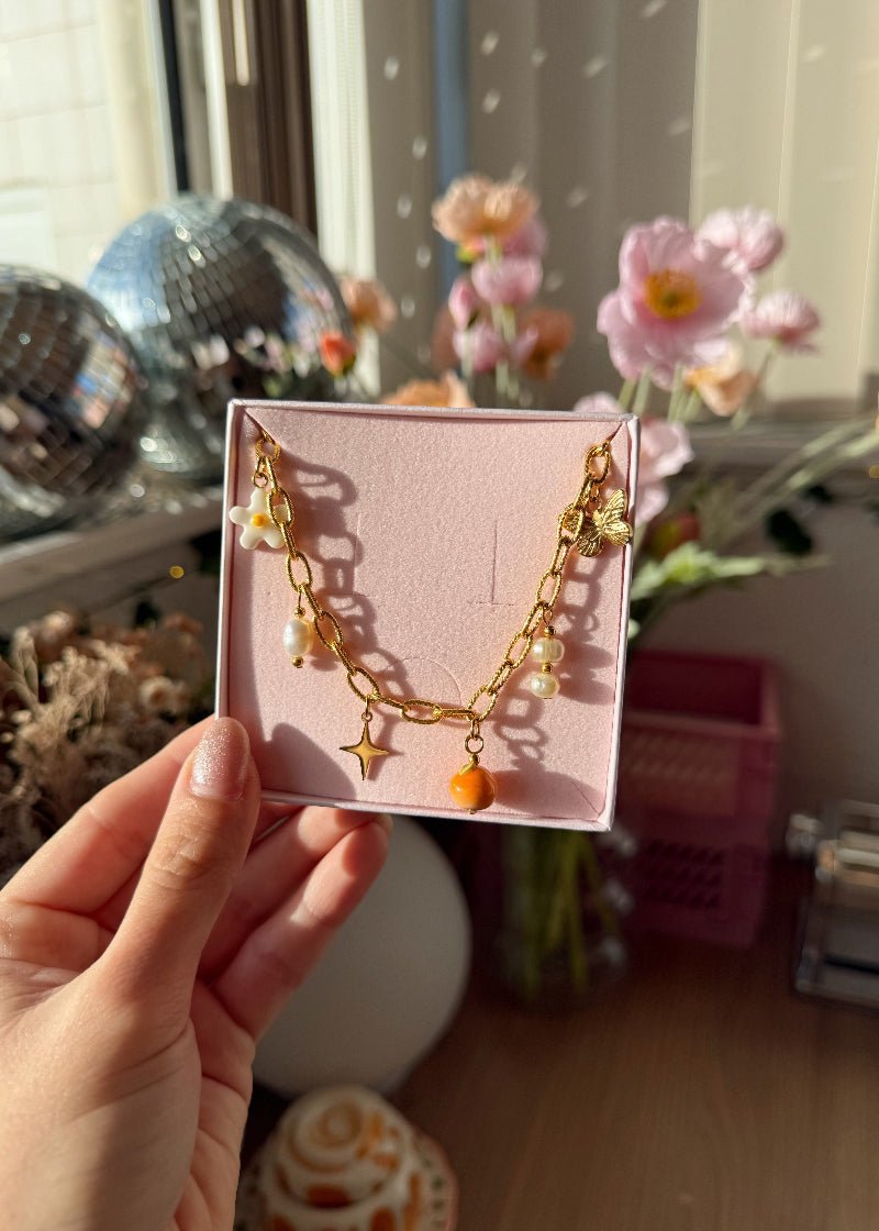 Collier doré Alix - charms personnalisables - Handly atelier