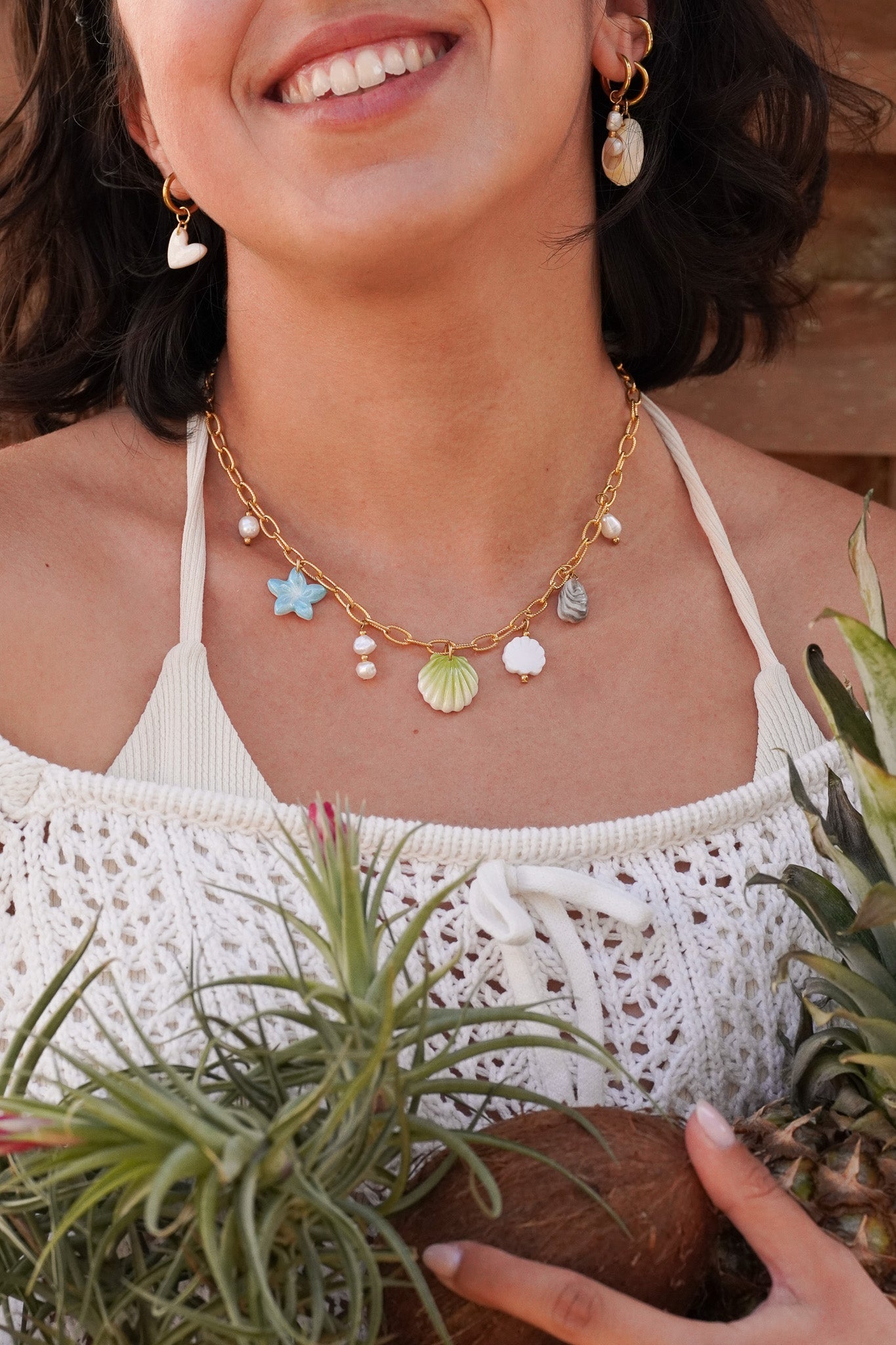 Collier doré Alix - charms personnalisables - Handly atelier
