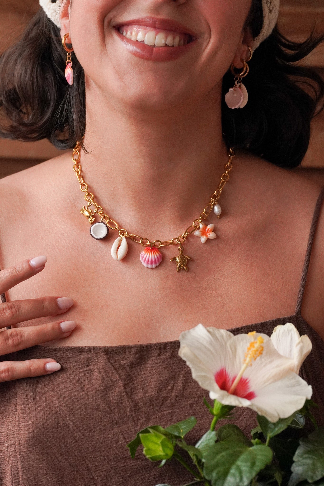 Collier doré Esther - charms personnalisables - Handly atelier