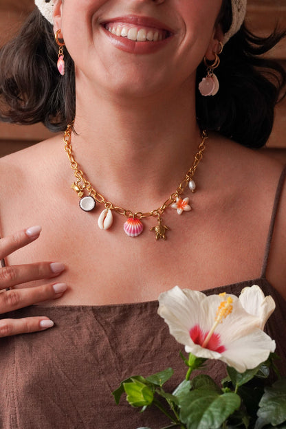 Collier doré Esther - charms personnalisables - Handly atelier