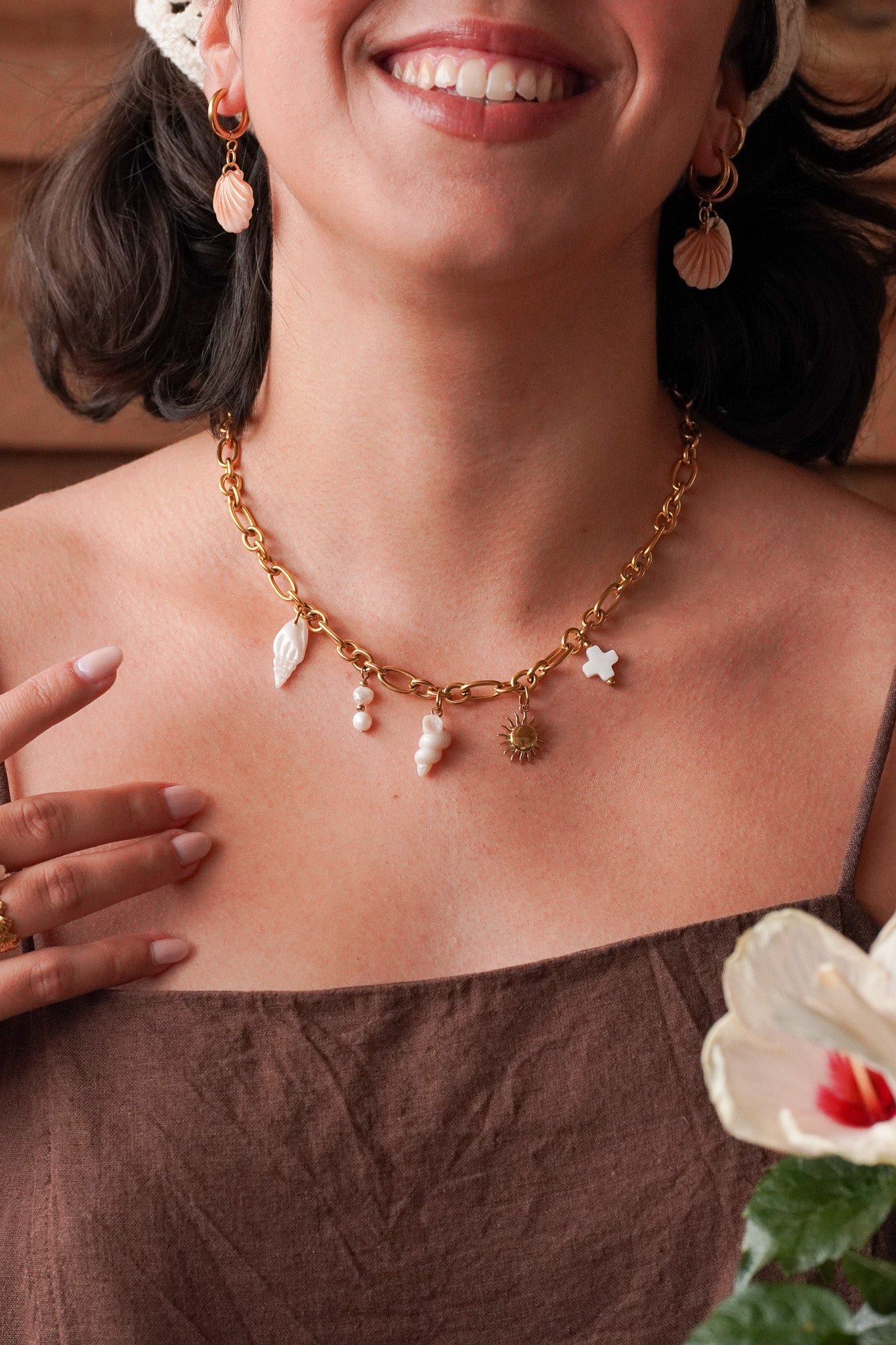Collier doré Esther - charms personnalisables - Handly atelier