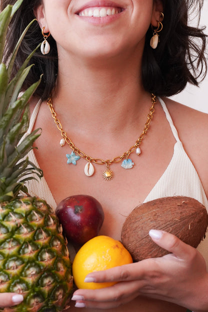 Collier doré Esther - charms personnalisables - Handly atelier