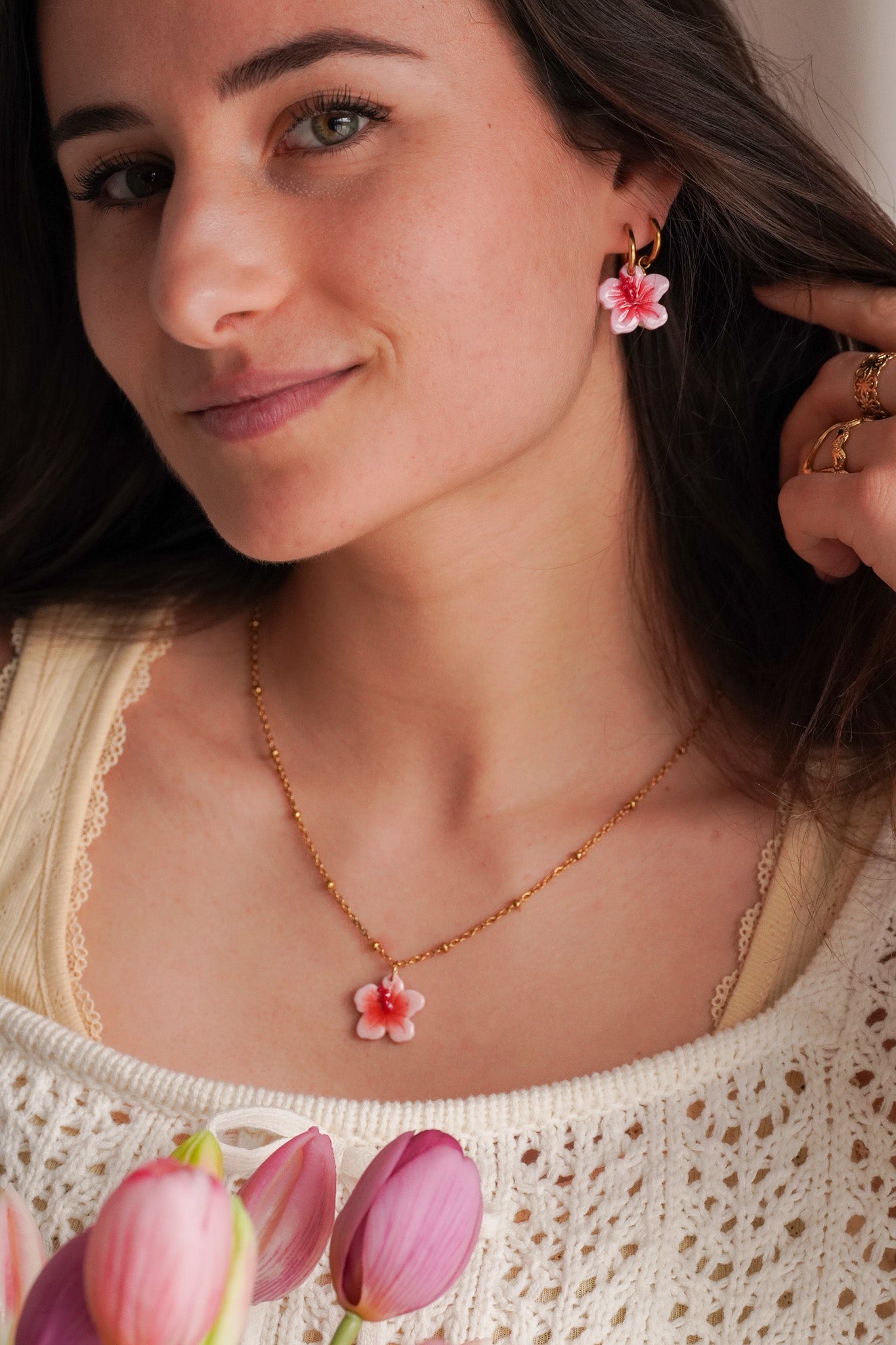 Collier doré Lydia - charms personnalisables - Handly atelier