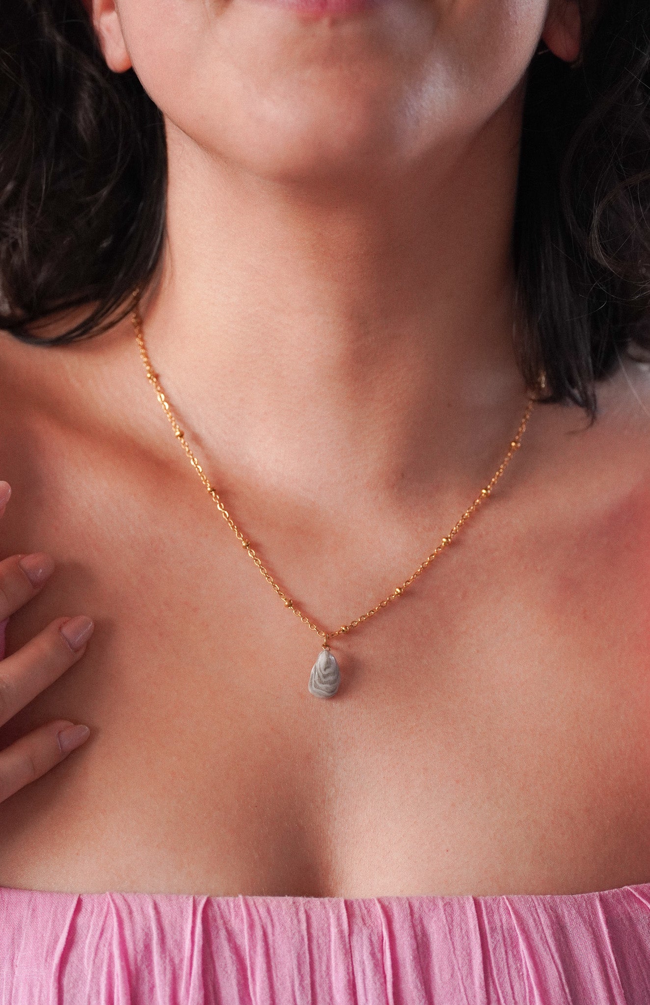 Collier doré Lydia - charms personnalisables - Handly atelier