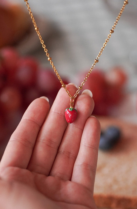 Collier Fraise - Handly atelier