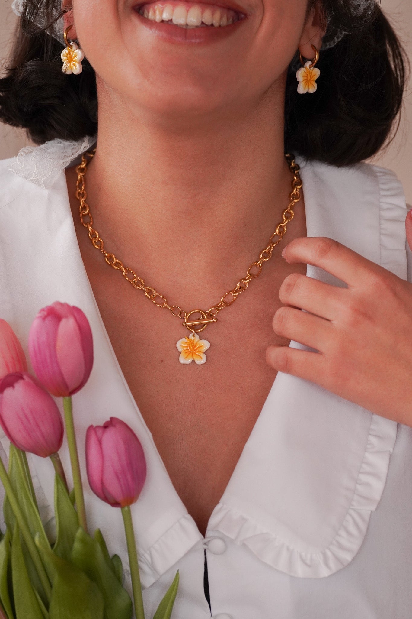 Collier Hibiscus - Handly atelier