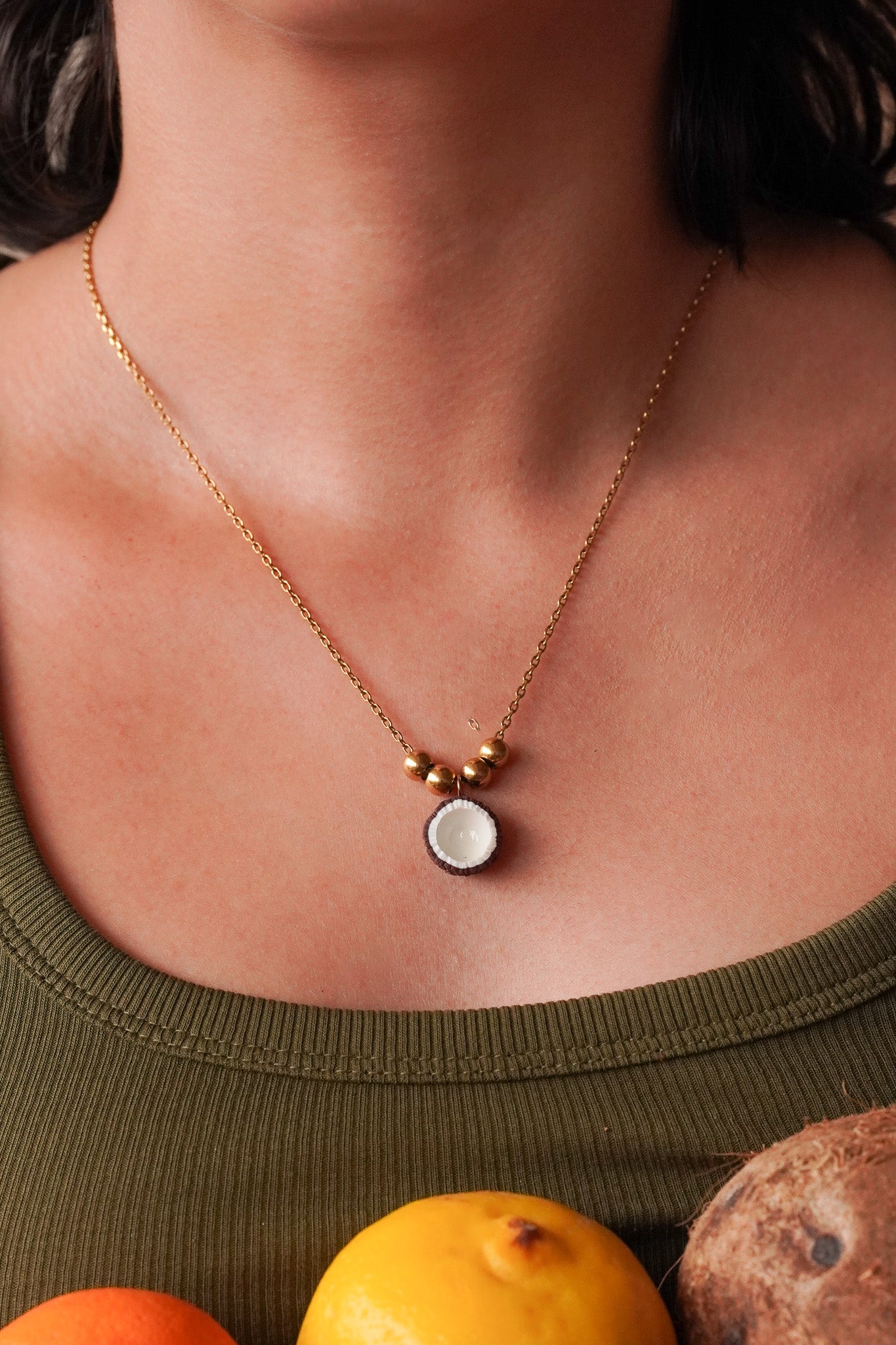 Collier noix de coco - Handly atelier
