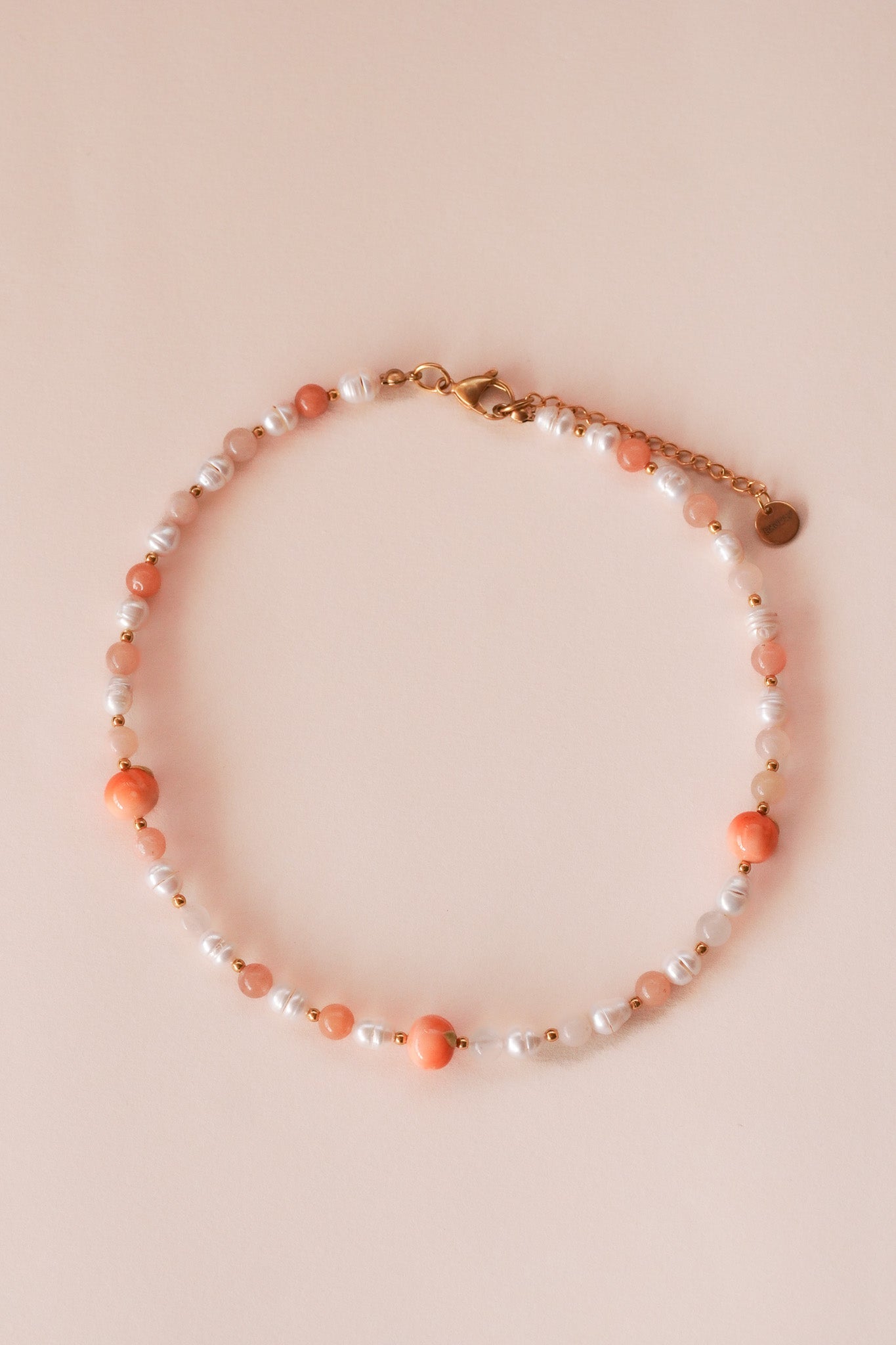 Collier perles d'eau douce pêche - Handly atelier