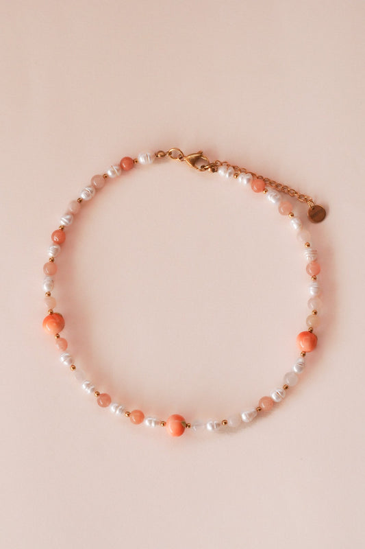 Collier perles d'eau douce pêche - Handly atelier