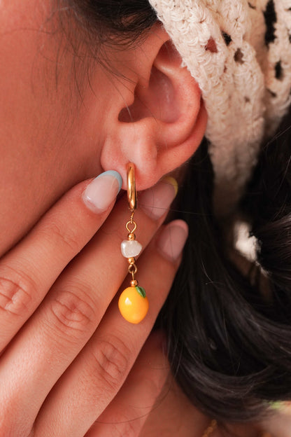 Mono boucle d'oreille citron - Handly atelier
