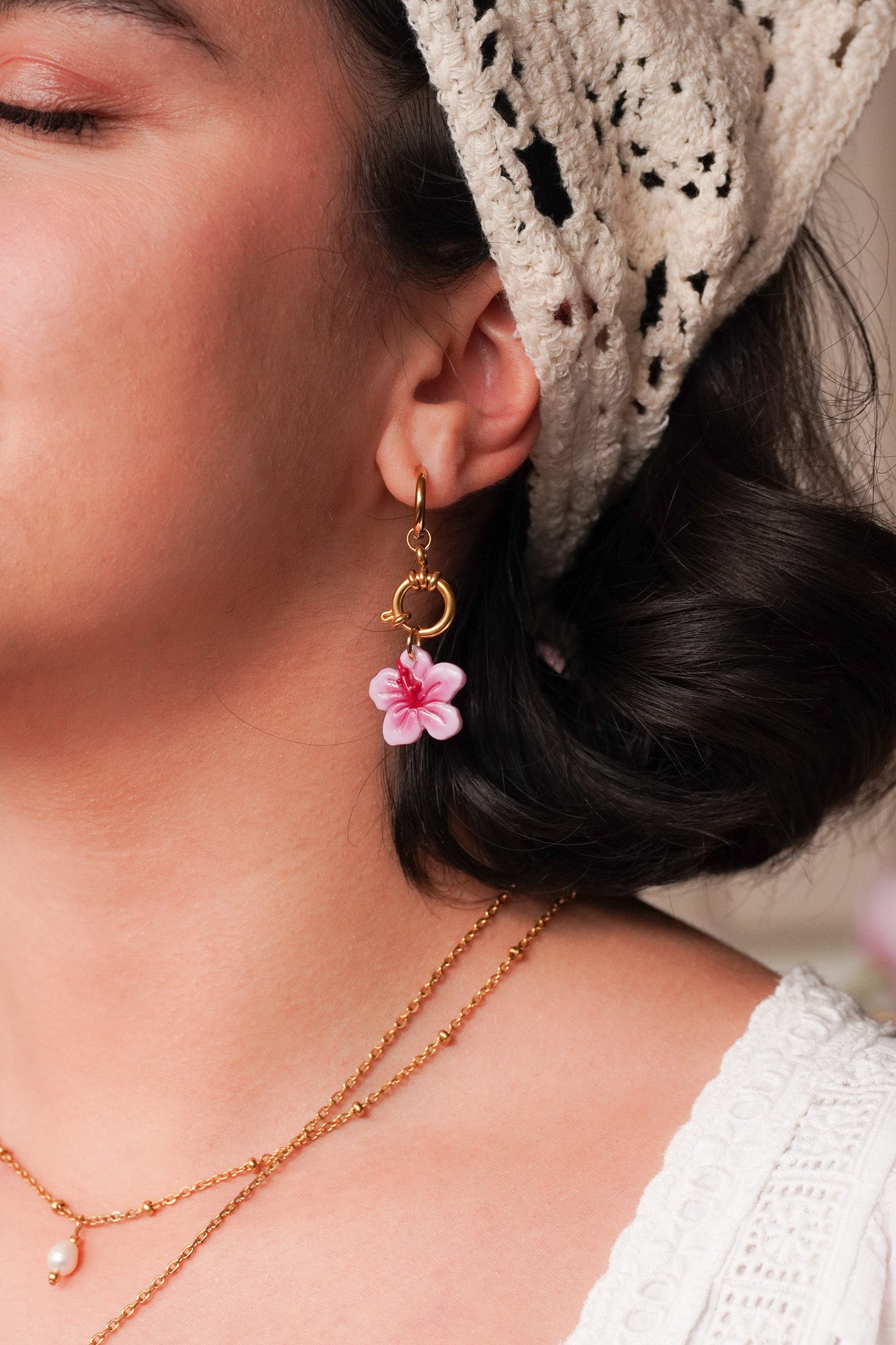 Mono boucle d’oreille Hélène - charms personnalisables - Handly atelier