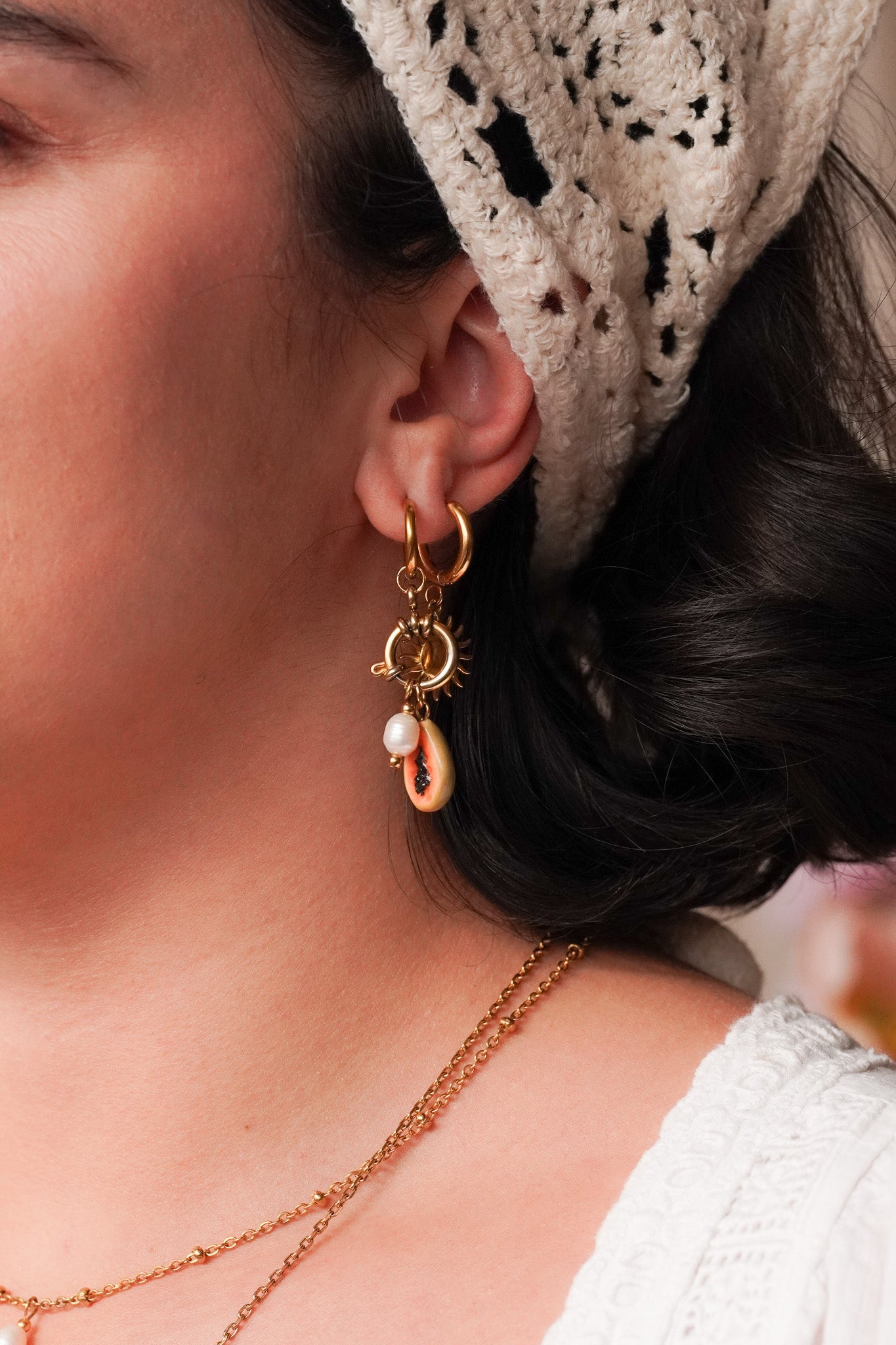Mono boucle d’oreille Hélène - charms personnalisables - Handly atelier