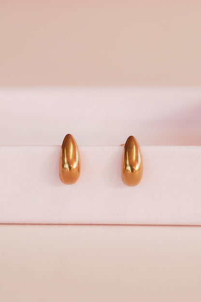 Puces d'oreilles Carmen dorées - Handly atelier